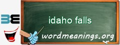 WordMeaning blackboard for idaho falls